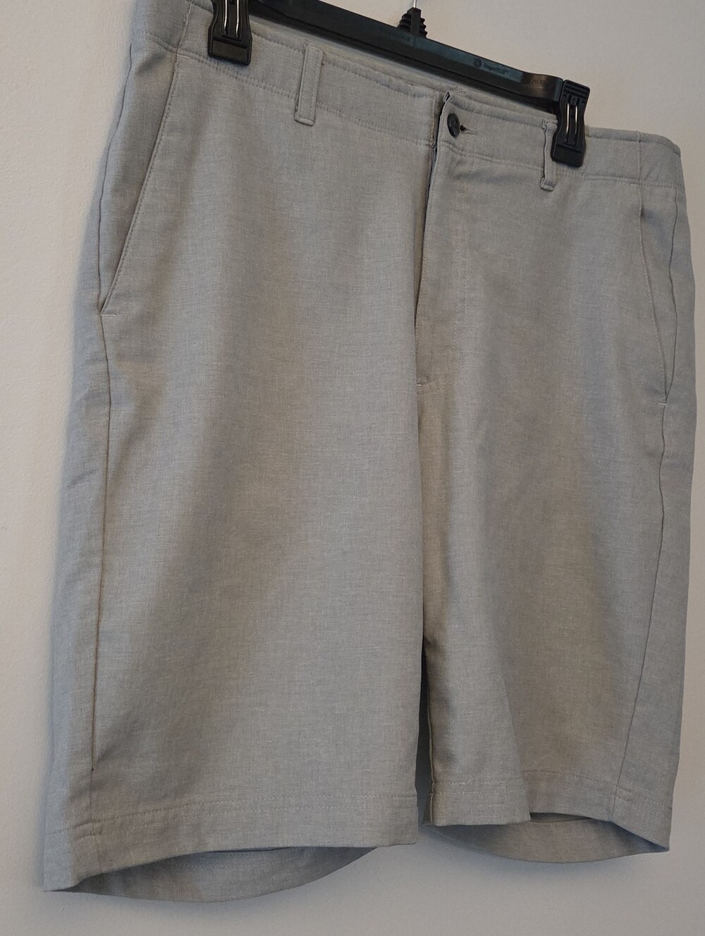 Pebble Beach Dry-Luxe Performance Men's Golf Light Gray Men's Shorts Size 34